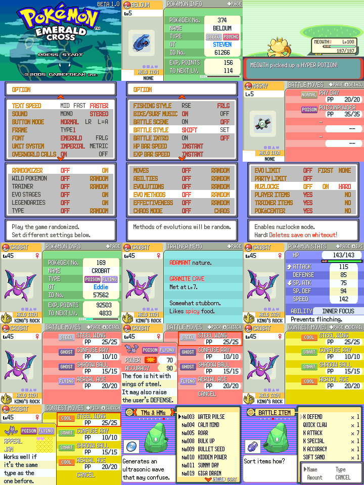 Pokemon Emerald Cross GBA