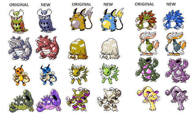 Pokemon Crystal Maeson Example of Shiny Changes
