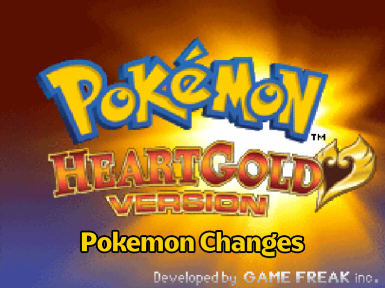 Pokemon HeartGold Generations Pokemon Changes